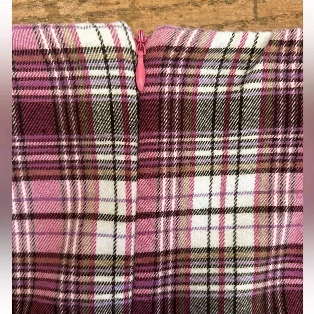 Art Class Mini Skirt Girls Flannel Plaid Brown Pink White Size XL (14/16) Target